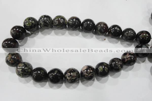 CPM08 15.5 inches 20mm round plum blossom jade beads wholesale