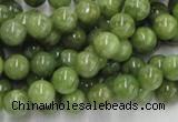 CPO02 15.5 inches 8mm round olivine gemstone beads wholesale