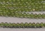 CPO100 15 inches 2mm round natural peridot beads wholesale