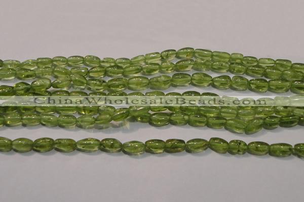 CPO111 15 inches 4*7mm rice natural peridot beads wholesale