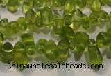 CPO115 Top-drilled 3*7mm teardrop natural peridot beads wholesale