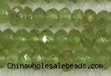 CPO118 15.5 inches 2*4mm faceted rondelle peridot gemstone beads