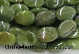 CPO12 15.5 inches 10*14mm oval olivine gemstone beads wholesale