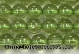 CPO133 15.5 inches 4mm round natural peridot beads wholesale