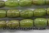 CPO24 15.5 inches 6*10mm drum olivine gemstone beads wholesale