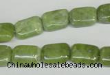 CPO36 15.5 inches 10*14mm rectangle olivine gemstone beads wholesale