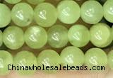 CPO43 15.5 inches 4mm round natural olivine gemstone beads