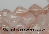 CPQ08 15.5 inches 15*15mm diamond natural pink quartz beads