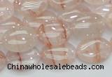 CPQ11 15.5 inches 13*18mm oval natural pink quartz beads wholesale