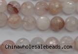 CPQ204 15.5 inches 10mm faceted round natural pink quartz beads