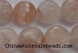 CPQ208 15.5 inches 18mm faceted round natural pink quartz beads