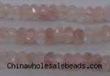 CPQ211 15.5 inches 5*8mm faceted rondelle natural pink quartz beads