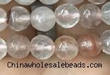 CPQ311 15.5 inches 6mm faceted round pink quartz beads wholesale