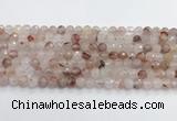 CPQ318 15.5 inches 6mm faceted round pink quartz beads