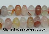 CPQ36 15.5 inches 8*12mm rondelle natural pink quartz beads