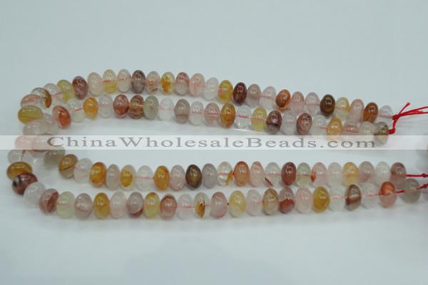 CPQ36 15.5 inches 8*12mm rondelle natural pink quartz beads