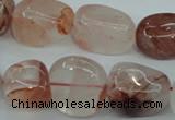 CPQ67 15.5 inches 10*14mm – 16*22mm nuggets natural pink quartz beads