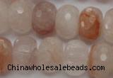 CPQ72 15.5 inches 14*20mm faceted rondelle natural pink quartz beads