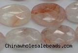 CPQ85 15.5 inches 18*25mm faceted oval natural pink quartz beads