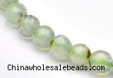 CPR05 A+ grade 8mm faceted round natural prehnite stone beads