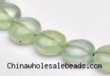 CPR08 A grade 12mm flat round natural prehnite gemstone beads