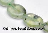 CPR10 A grade 15*20mm oval natural prehnite gemstone beads