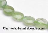 CPR11 A grade 10*12mm faceted oval natural prehnite stone beads