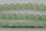 CPR111 15.5 inches 6mm faceted round natural prehnite beads wholesale