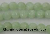 CPR113 15.5 inches 10mm faceted round natural prehnite beads wholesale