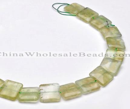 CPR16 A grade 18*18mm square natural Prehnite gemstone beads