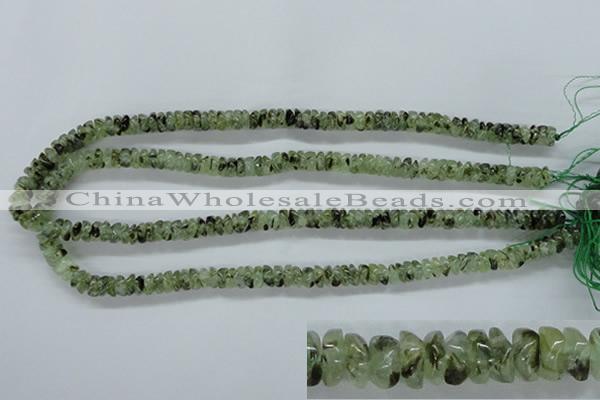 CPR200 15.5 inches 3*7mm natural prehnite chips beads wholesale