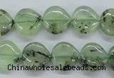 CPR230 15.5 inches 14*14mm heart natural prehnite beads wholesale