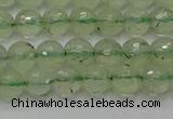 CPR333 15.5 inches 6mm faceted round natural prehnite beads