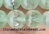 CPR366 15.5 inches 8mm faceted round prehnite gemstone beads