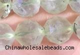 CPR378 15.5 inches 10mm faceted nuggets prehnite gemstone beads