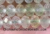 CPR380 15.5 inches 4*6mm faceted rondelle prehnite gemstone beads