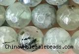 CPR421 15.5 inches 8mm faceted round prehnite beads wholesale