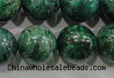 CPT211 15.5 inches 20mm round green picture jasper beads