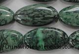 CPT246 15.5 inches 15*30mm marquise green picture jasper beads