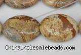 CPT253 15.5 inches 18*25mm oval picture jasper beads wholesale