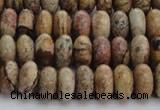 CPT271 15.5 inches 6*10mm rondelle picture jasper beads wholesale