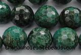 CPT304 15.5 inches 18mm faceted round green picture jasper beads