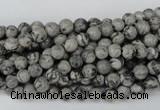 CPT351 15.5 inches 4mm round grey picture jasper beads wholesale