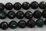 CPT403 15.5 inches 10mm faceted round green picture jasper beads