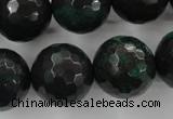 CPT407 15.5 inches 18mm faceted round green picture jasper beads