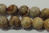 CPT455 15.5 inches 14mm round picture jasper beads wholesale