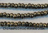 CPY100 15.5 inches 3*4mm rondelle pyrite gemstone beads wholesale