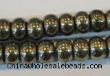 CPY102 15.5 inches 8*12mm rondelle pyrite gemstone beads wholesale