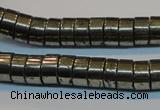 CPY117 15.5 inches 5*10mm heishi pyrite gemstone beads wholesale