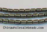 CPY120 15.5 inches 4*6mm tube pyrite gemstone beads wholesale